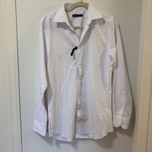 Horst men’s long sleeved white dress shirt office business Size 14.5 deutch